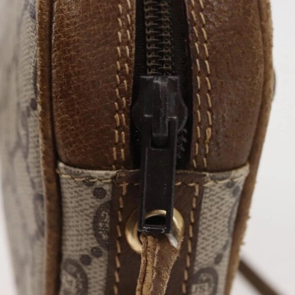 GUCCI GG Plus Supreme Shoulder Bag PVC Leather Beige Gold Auth th6320 - Picture 11 of 16